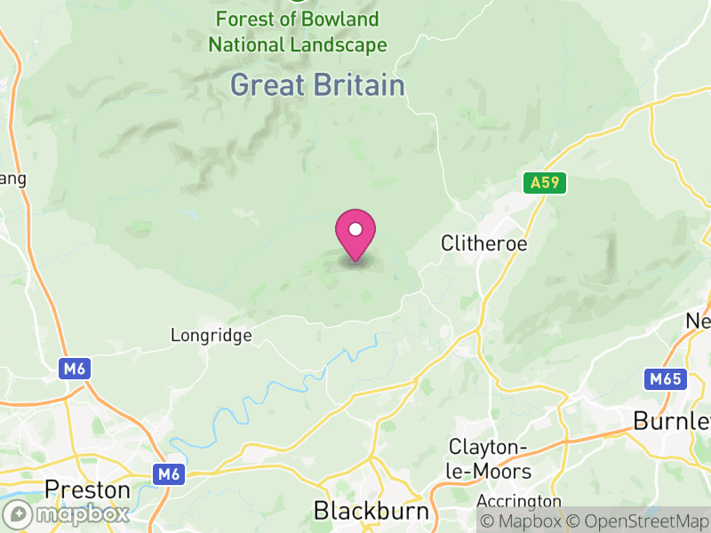 Map of Lancashire, England