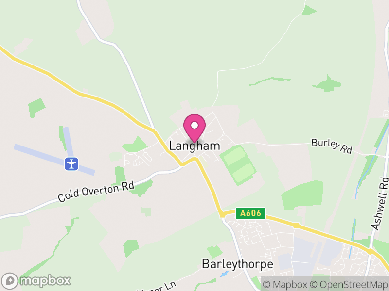 Map of Langham, Rutland