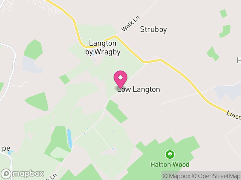 Map of Langton by Wragby, East Lindsey