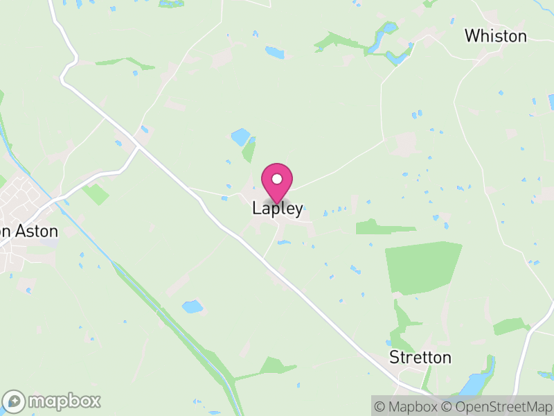 Map of Lapley, Stretton and Wheaton Aston