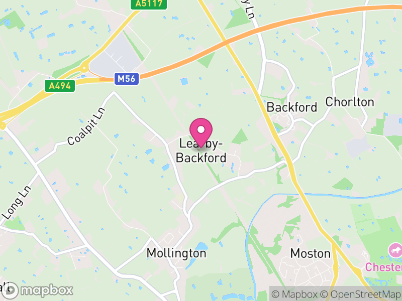 Map of Lea-by-Backford, Cheshire West and Chester