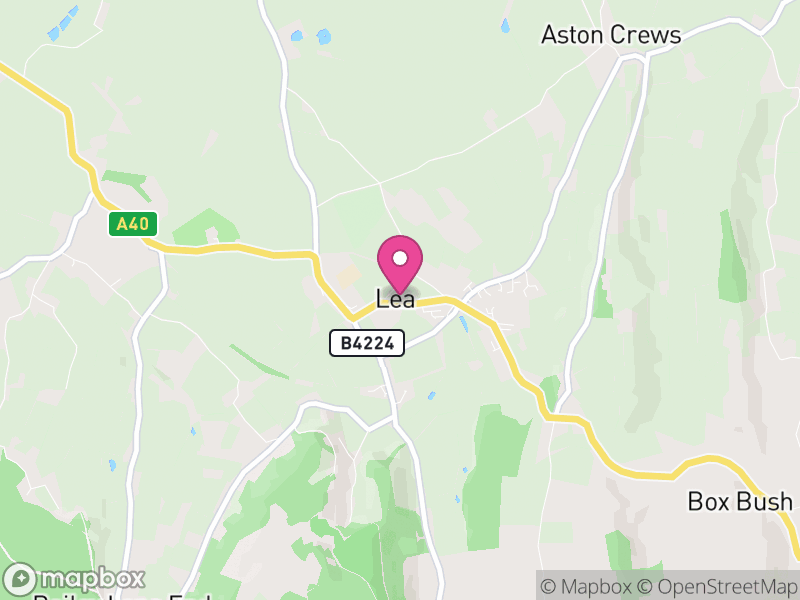 Map of Lea, Herefordshire