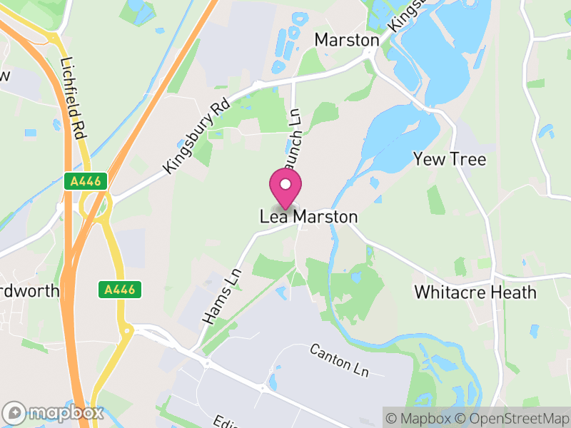 Map of Lea Marston, North Warwickshire