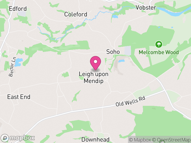 Map of Leigh-on-Mendip, Somerset