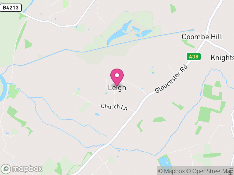 Map of Leigh, Tewkesbury