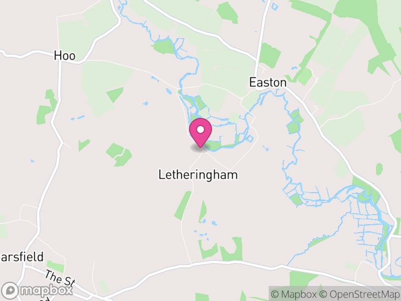 Map of Letheringham, East Suffolk
