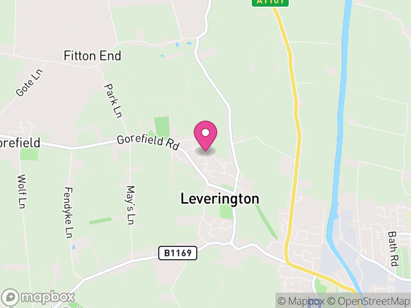 Map of Leverington, Fenland