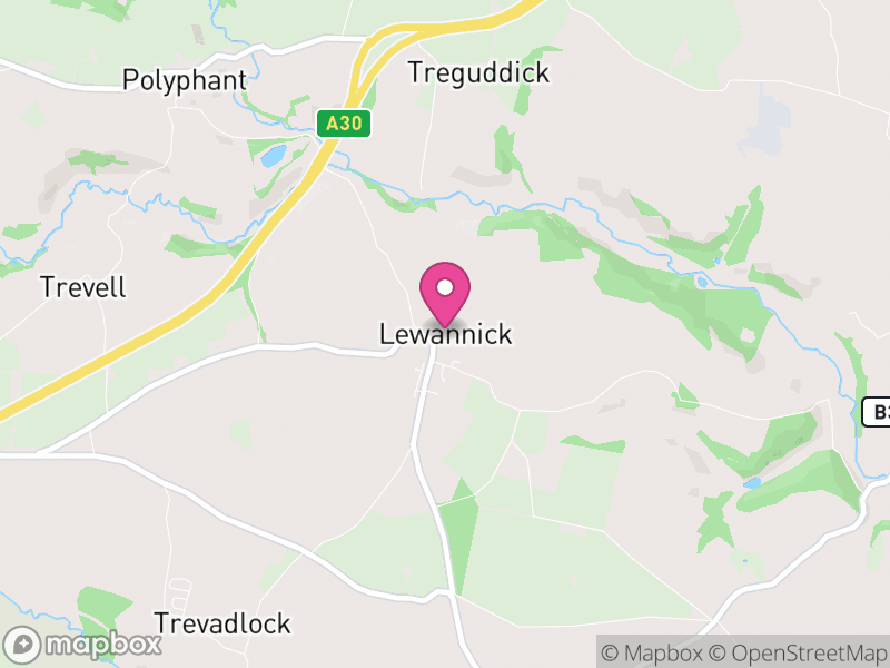 Map of Lewannick, Cornwall