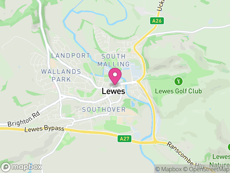 Map of Lewes, East Sussex