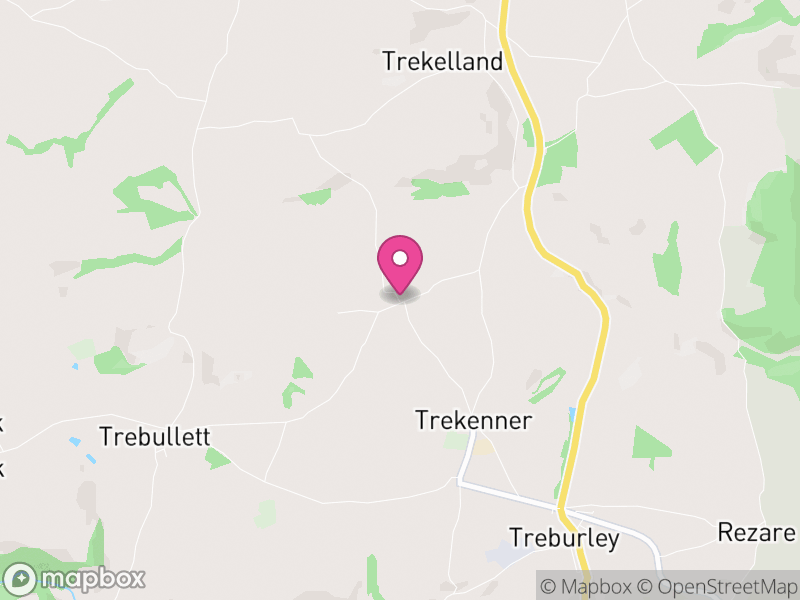 Map of Lezant, Cornwall