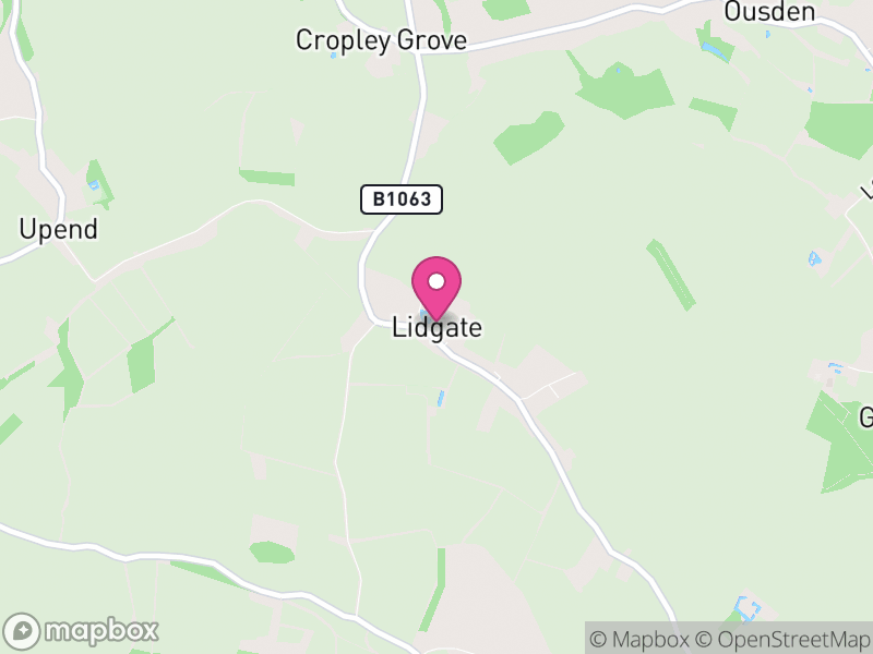 Map of Lidgate, West Suffolk