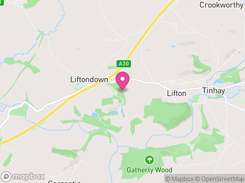 Map of Lifton, West Devon