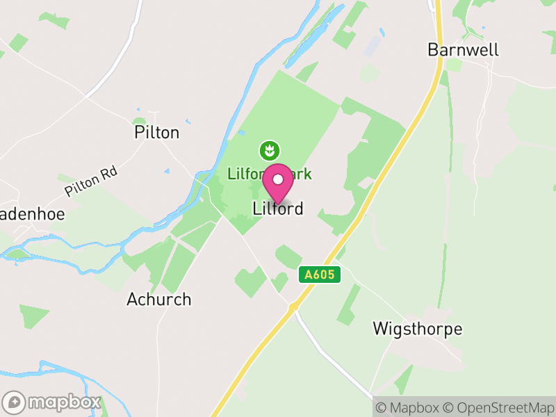 Map of Lilford-cum-Wigsthorpe, North Northamptonshire