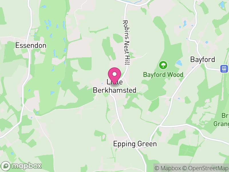 Map of Little Berkhamsted, East Hertfordshire