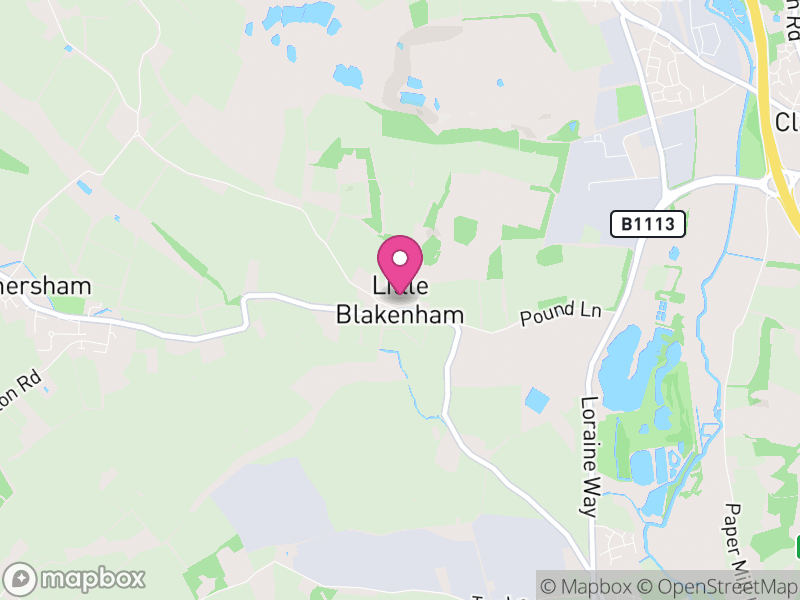 Map of Little Blakenham, Mid Suffolk