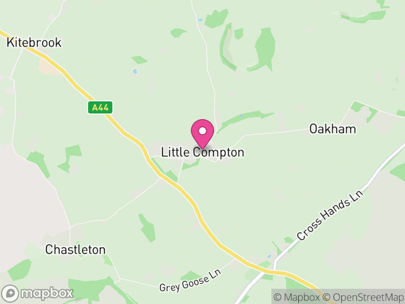 Map of Little Compton, Stratford-on-Avon