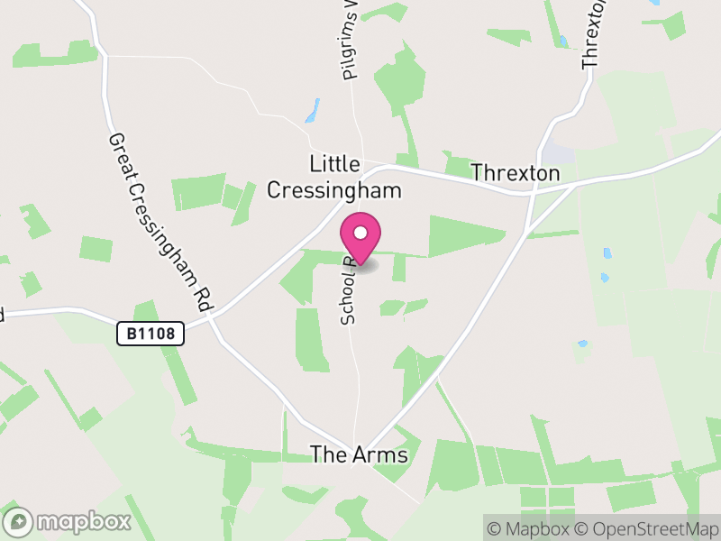 Map of Little Cressingham, Breckland