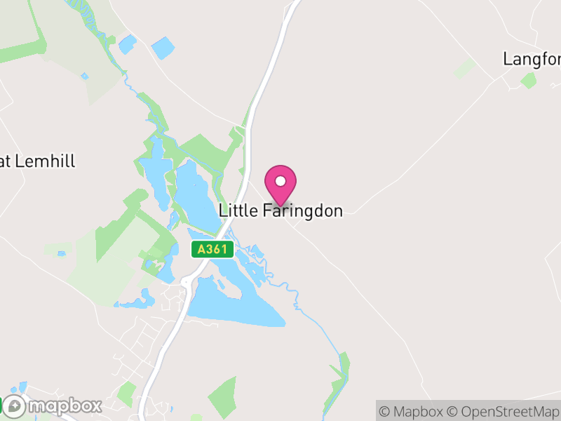 Map of Little Faringdon, West Oxfordshire