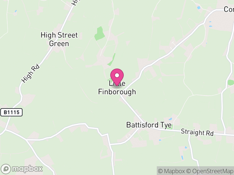 Map of Little Finborough, Mid Suffolk