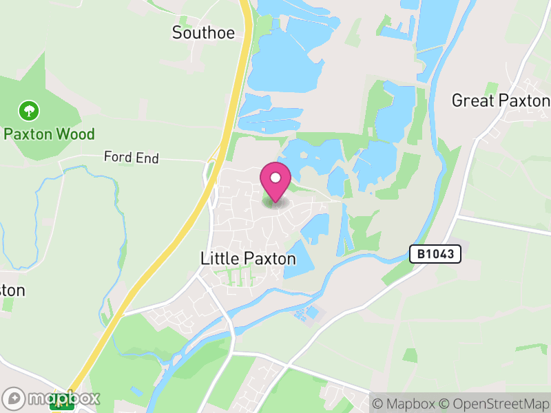 Map of Little Paxton, Huntingdonshire