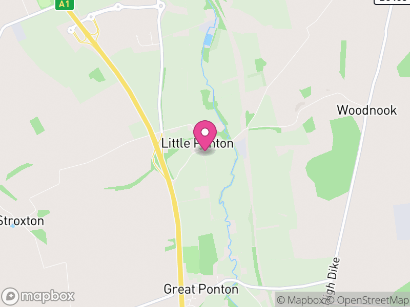 Map of Little Ponton and Stroxton, South Kesteven