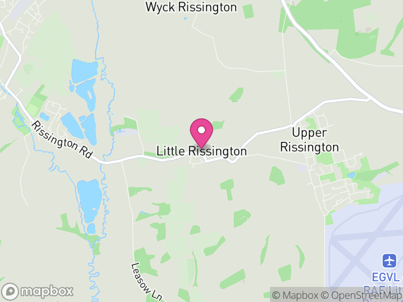 Map of Little Rissington, Cotswold