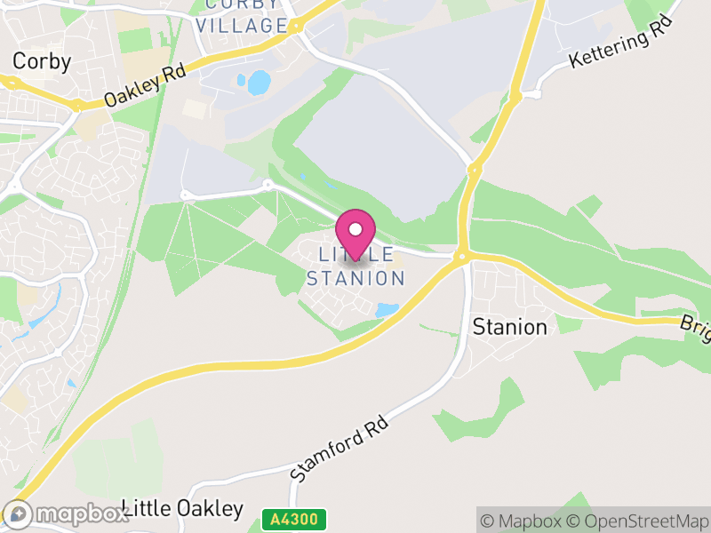 Map of Little Stanion, North Northamptonshire