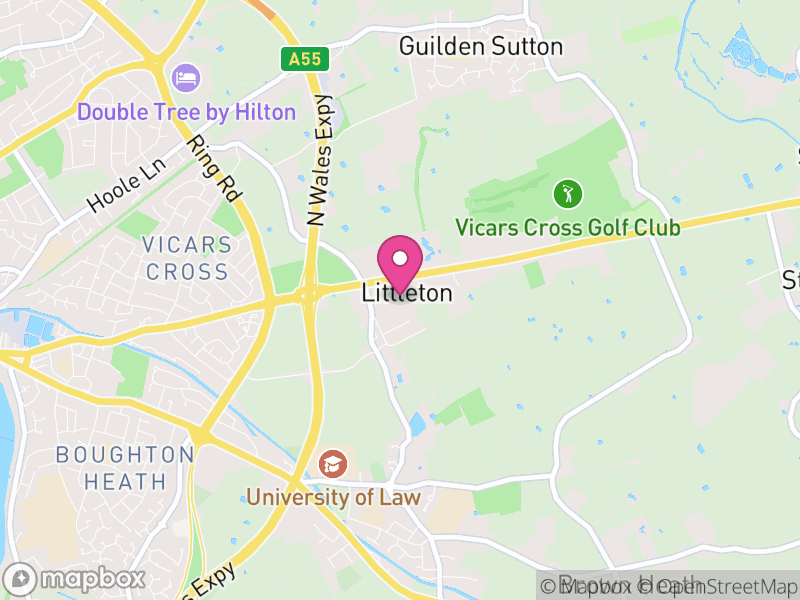 Map of Littleton, Cheshire West and Chester