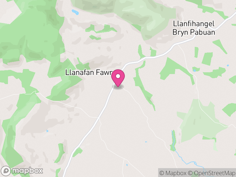 Map of Llanafanfawr, Powys
