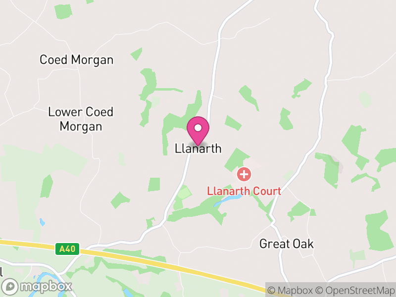 Map of Llanarth, Monmouthshire