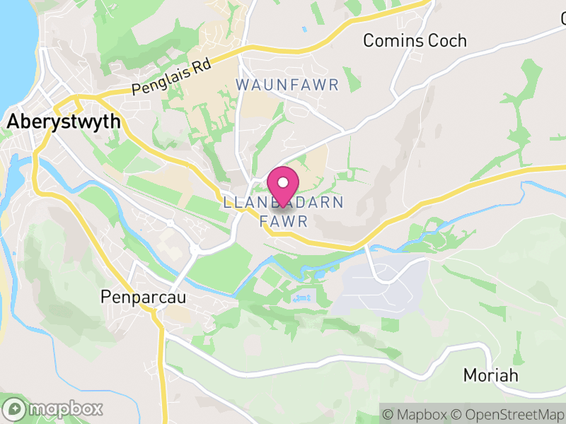 Map of Llanbadarn Fawr, Ceredigion