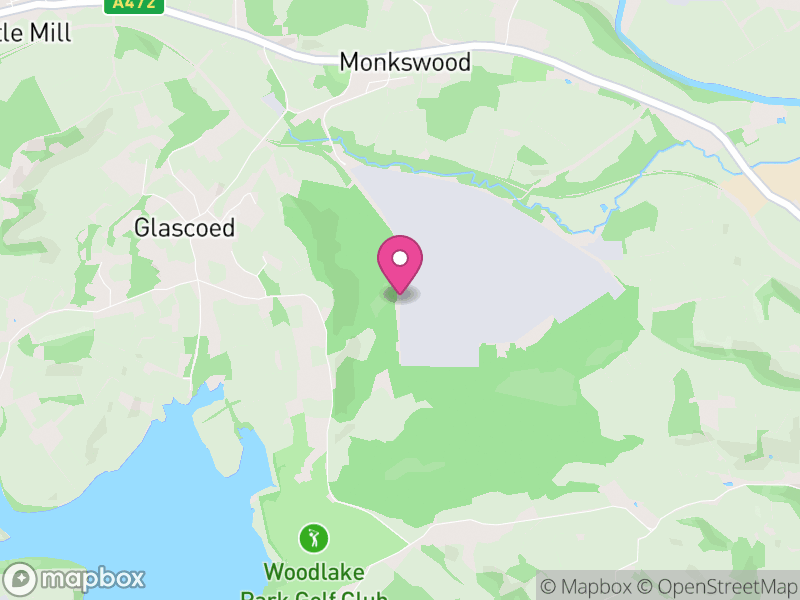 Map of Llanbadoc, Monmouthshire