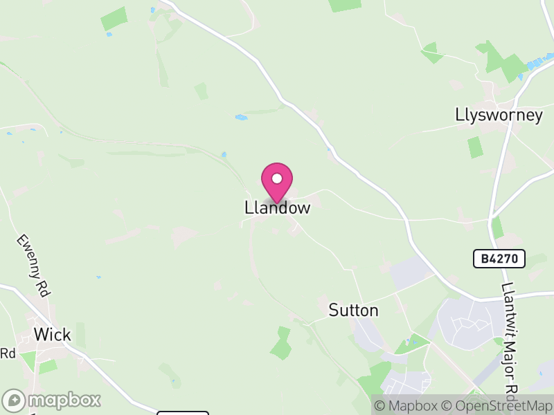 Map of Llandow, Vale of Glamorgan