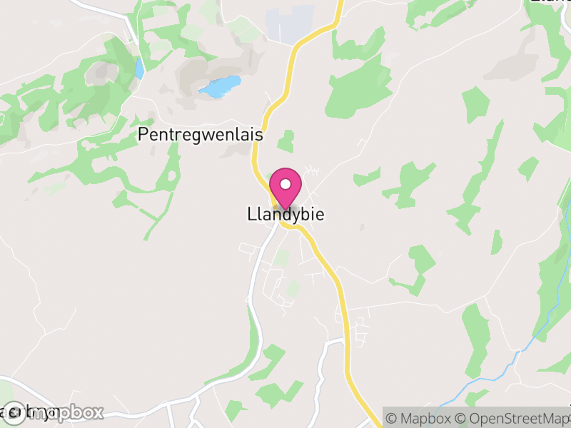 Map of Llandybie, Sir Gaerfyrddin / Carmarthenshire