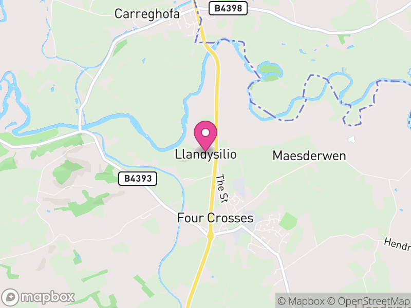 Map of Llandysilio, Powys