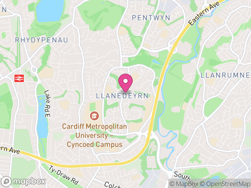Map of Llanedeyrn, Cardiff