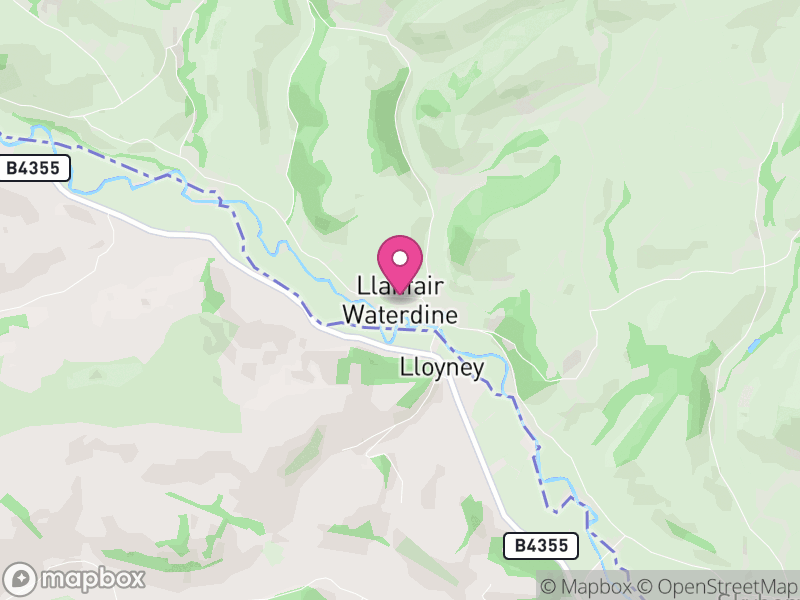 Map of Llanfair Waterdine, England