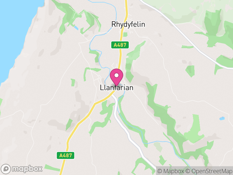 Map of Llanfarian, Ceredigion