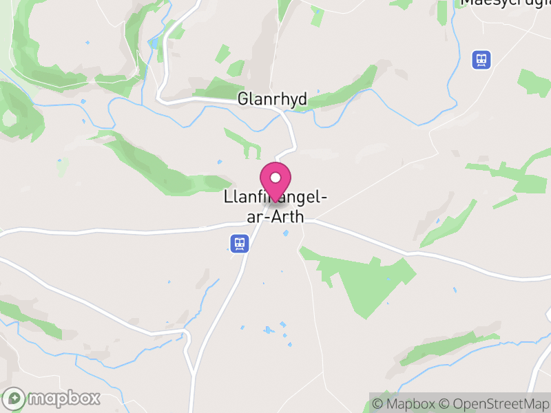 Map of Llanfihangel-ar-Arth, Sir Gaerfyrddin / Carmarthenshire