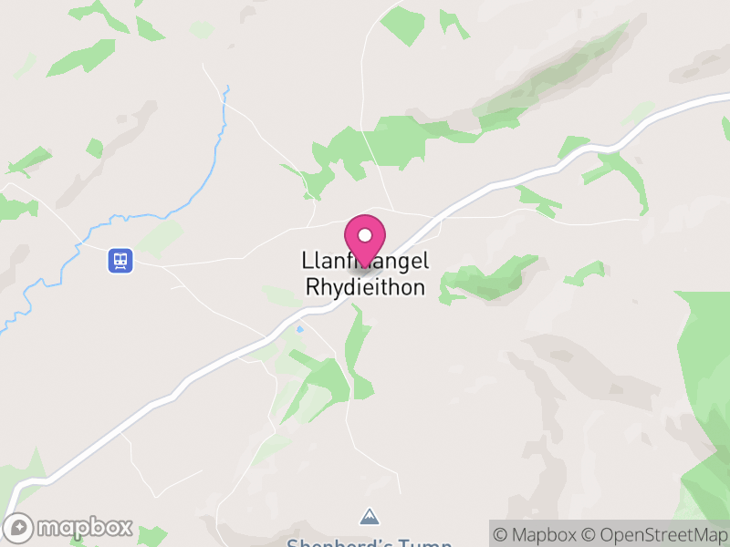 Map of Llanfihangel Rhydieithon, Powys