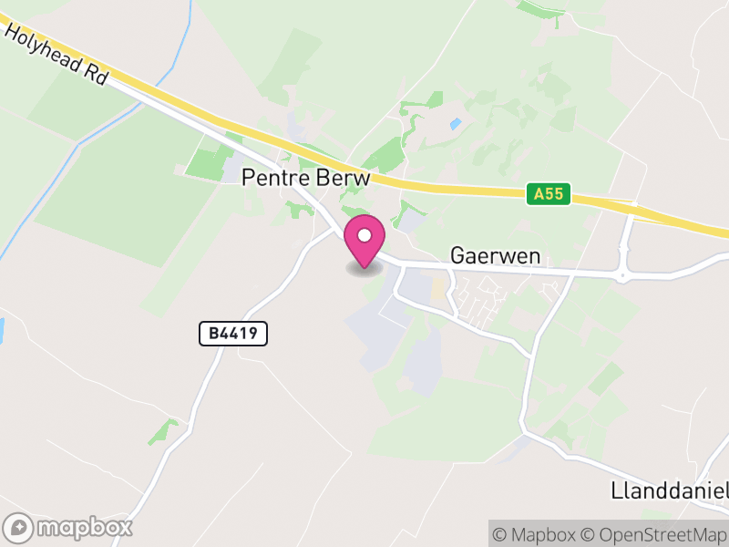 Map of Llanfihangel Ysgeifiog, Ynys Môn / Isle of Anglesey