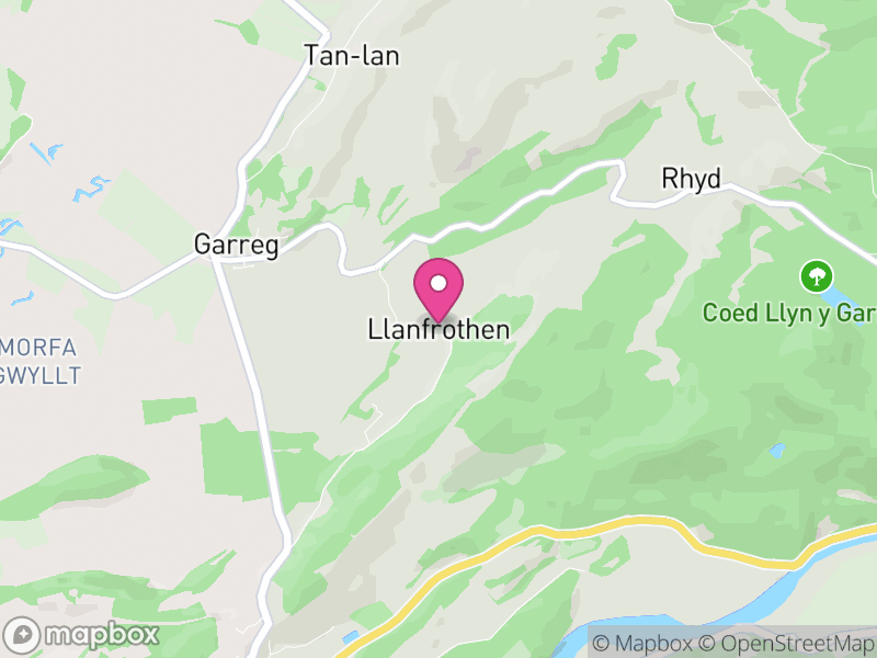 Map of Llanfrothen, Gwynedd