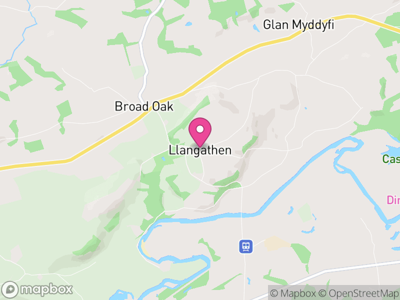 Map of Llangathen, Sir Gaerfyrddin / Carmarthenshire