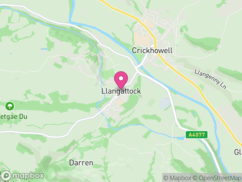 Map of Llangattock, Powys