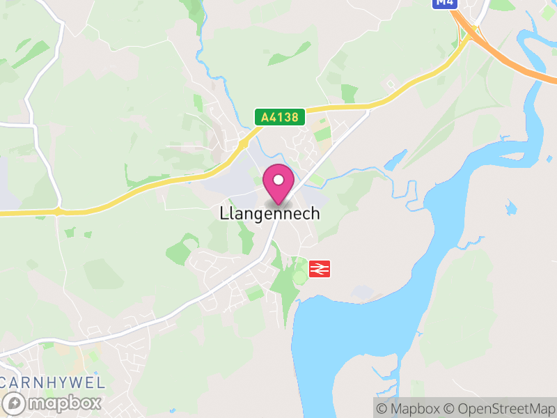 Map of Llangennech, Sir Gaerfyrddin / Carmarthenshire