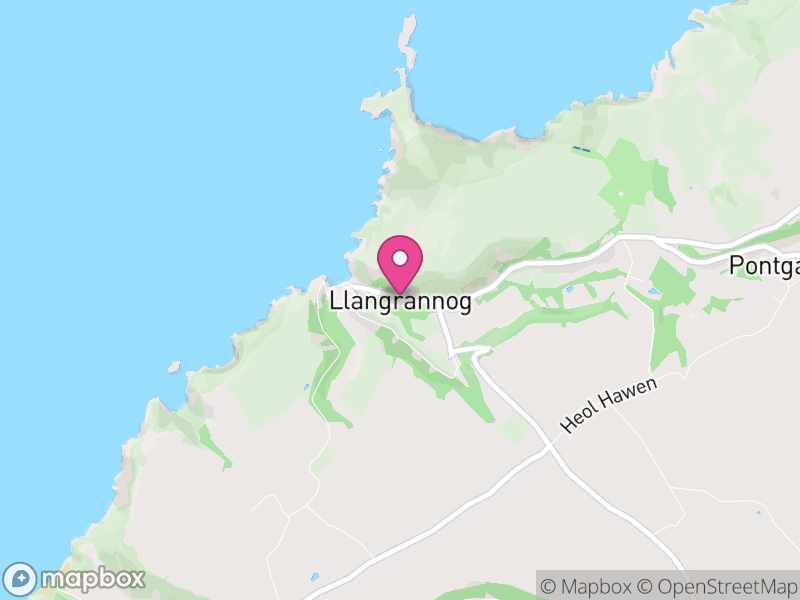 Map of Llangrannog, Ceredigion