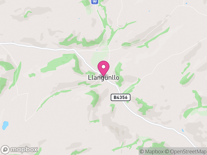 Map of Llangunllo, Powys