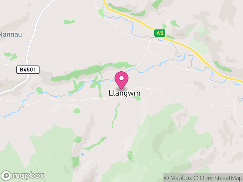 Map of Llangwm, Conwy