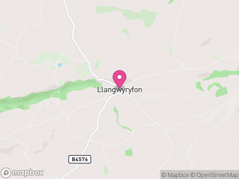 Map of Llangwyryfon, Ceredigion