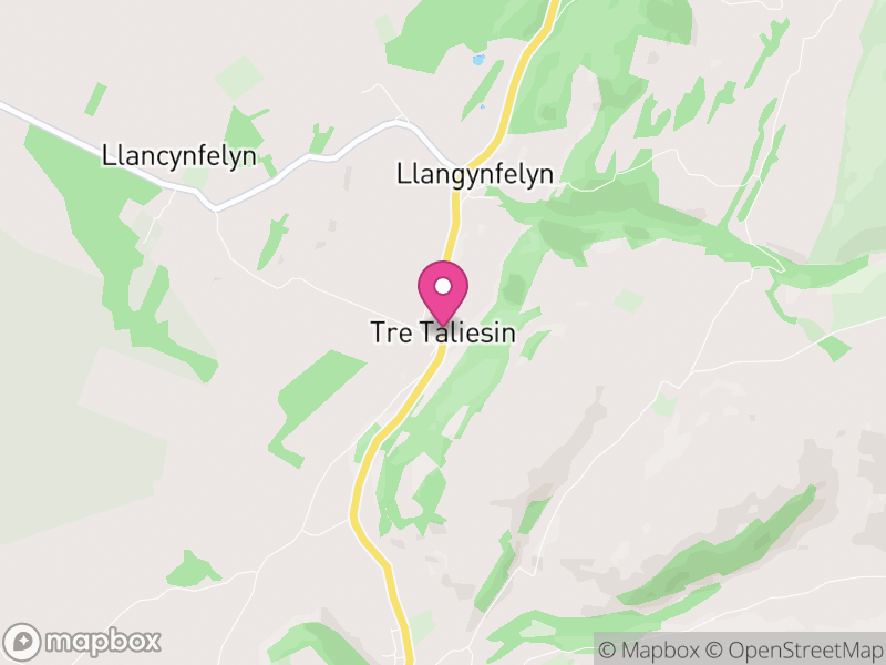 Map of Llangynfelyn, Ceredigion